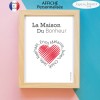 Affiche personnalisée famille la maisondu bonheur