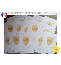 Pack de carte étape personnalisée bébé