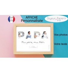 Affiche personnalisée pèle mèle photo PAPA