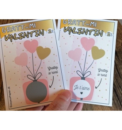 Carte à gratter pour la St-Valentin DIY