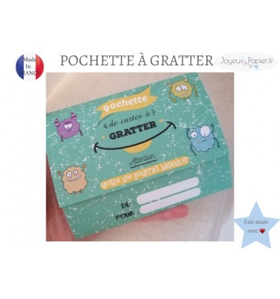 Pochette cadeau cartes à gratter annonce grossesse originale