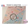 Ticket carte à gratter annonce sexe bébé surprise fille garçon