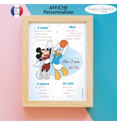 Affiche anniversaire garçon mickey donald