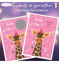 Ticket mini carte à gratter annonce grossesse tu vas être tata