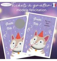 Ticket mini carte à gratter annonce grossesse tu vas être mamy