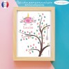 Affiche arbre à empreinte licorne