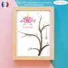 Affiche arbre à empreinte licorne