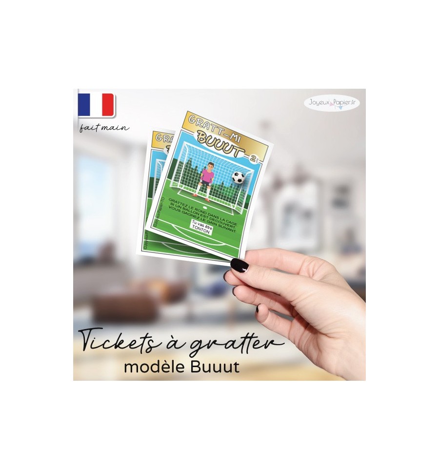 Carte Ticket A Gratter Annonce De Grossesse Originale Foot Jeu But