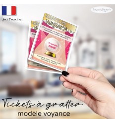 Ticket Carte à gratter annonce grossesse modèle voyance