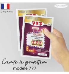 grande carte à gratter annonce grossesse originale personnalisée 777