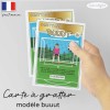 Carte jeu a gratter annonce grossesse modèle but foot