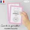 Carte a gratter annonce grossesse bouche