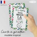 Carte a gratter tu vas etre Tata / Mamie tropical