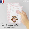 Carte a gratter demande parrain marraine hibou