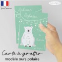 Carte a gratter demande parrain marraine ours polaire