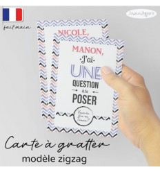 Carte à gratter demande témoin modèle ZigZag