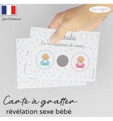 Carte a gratter sexe bébé révélation