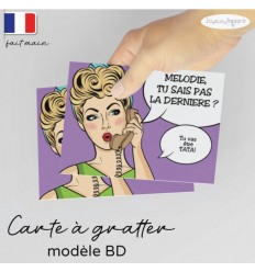 Carte à gratter annonce bonne nouvelle modèle bd téléphone