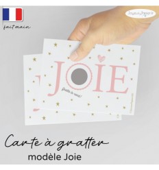 Carte à gratter annonce grossesse modèle joie