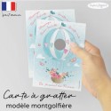 Carte a gratter veux tu etre ma marraine montgolfière