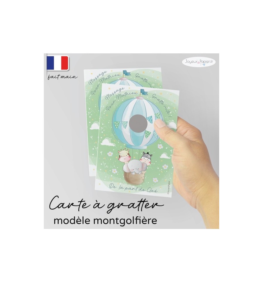 Carte à gratter demande parrain marraine