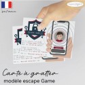 Carte invitation escape game personnalisée