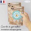 invitation escape game carte personnalisée