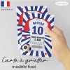 Carte à gratter invitation foot anniversaire