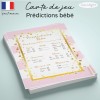 Carte prédictions bébé rose doux pop