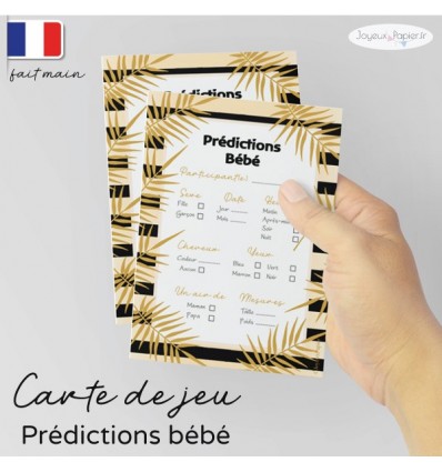 Carte pronostics bébé pêche black