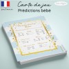 Carte pronostics bébé bleu doux pop