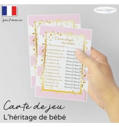 Carte l'héritage de bébé rose doux pop