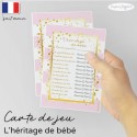 Carte l'héritage de bébé rose doux pop