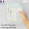 Carte l'héritage de bébé bleu doux pop