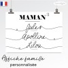 Affiche famille minimaliste MAMAN