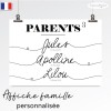 Affiche famille minimaliste PARENTS