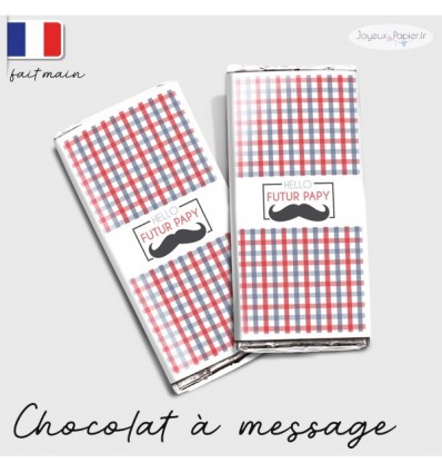 Etui tablette chocolat annonce grossesse moustache