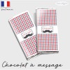 Etui tablette chocolat annonce grossesse moustache