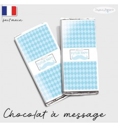 Etui tablette chocolat annonce grossesse moustache