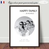 happy family en vacances, Affiche minimaliste personnalisée