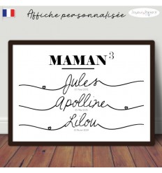 Affiche famille minimaliste MAMAN