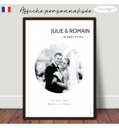 Se sont dit oui, Affiche mariage personnalisée