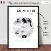Mum to be, bientôt maman, Affiche minimaliste personnalisée