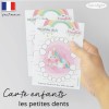 Carte Quenottes les petites dents de bébé personnalisée licorne