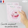 Carte Quenottes les petites dents de bébé personnalisée lapin souris