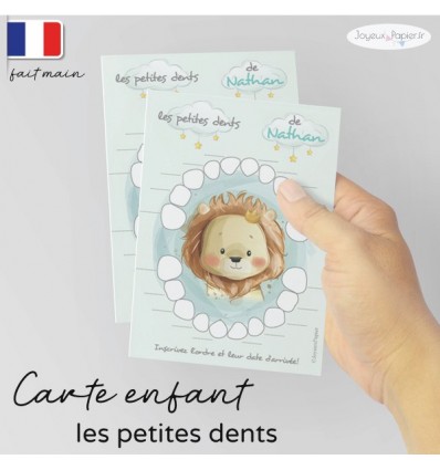 Carte Quenottes les petites dents de bébé lion