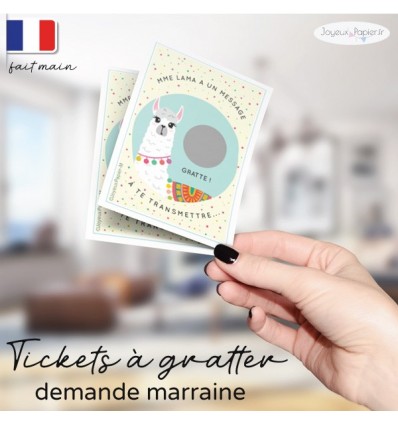 Carte demande marraine personnalisable - CARTES PAR OCCASION