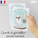 Carte à gratter parrain marraine ours