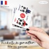 carte à gratter fille ou garçon