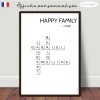 Affiche scrabble famille minimalist